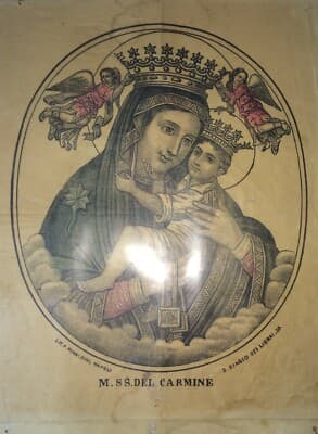 Arte   Stampa Popolare Devozionale   Antica Litografia A Colori   Rinaldini   Napoli   XIX Secolo