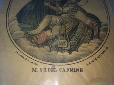 Arte   Stampa Popolare Devozionale   Antica Litografia A Colori   Rinaldini   Napoli   XIX Secolo