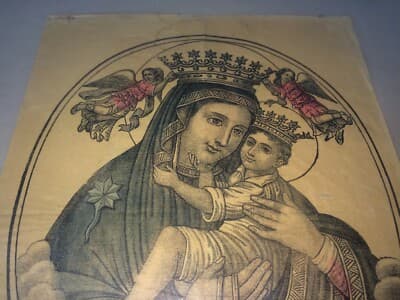 Arte   Stampa Popolare Devozionale   Antica Litografia A Colori   Rinaldini   Napoli   XIX Secolo