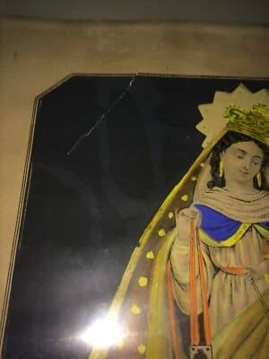 Stampa Popolare Devozionale: Madonna Del Carmine, Litografia A Colori Di Carlo Verdoni, Torino