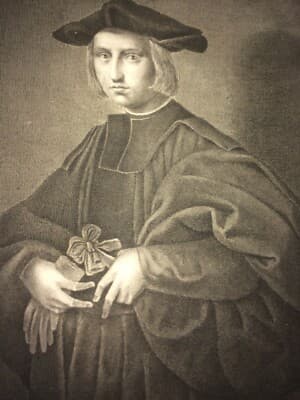 Ritratto Di Andrea Del Sarto. Incisione All'Acquaforte Di Pradier Da Anastasi, XIX Secolo