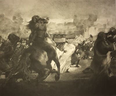 Distruzione Di Gerico, Veduta Artistica   Felix Baumhauer, Bruckmann, 1911