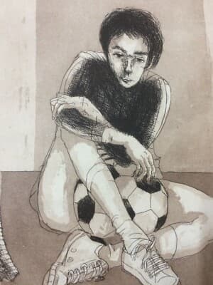 Eva Fischer: Giovane Calciatore. Incisione Originale Firmata.