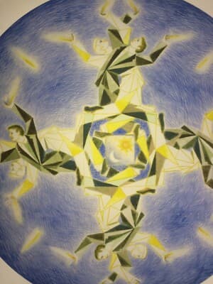 Arte Moderna, Grafica A Colori Di Grandi Dimensioni, Firmata Giuliano Giganti, Anni '80