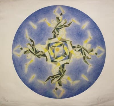 Arte Moderna, Grafica A Colori Di Grandi Dimensioni, Firmata Giuliano Giganti, Anni '80