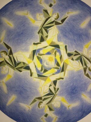 Arte Moderna, Grafica A Colori Di Grandi Dimensioni, Firmata Giuliano Giganti, Anni '80