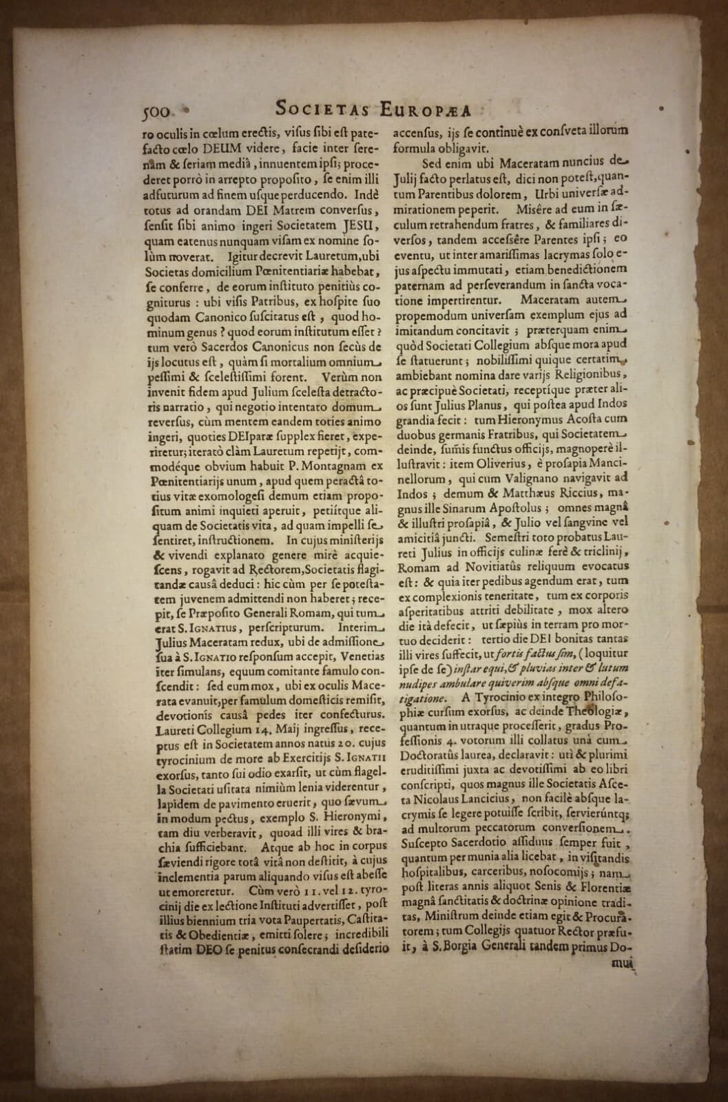 Marche, Macerata. Giulio Mancinelli, Gesuiti. Rara Incisione, Artisti Kilian E Heinsch.