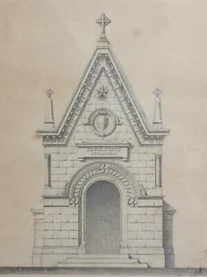 Architettura Funeraria: Sepolcreto Italiano. Disegno A China Di Raffaele Ojetti