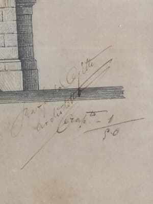 Architettura Funeraria: Sepolcreto Italiano. Disegno A China Di Raffaele Ojetti