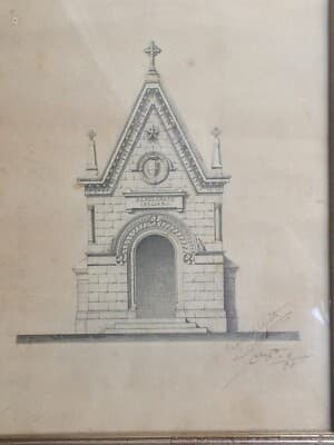 Architettura Funeraria: Sepolcreto Italiano. Disegno A China Di Raffaele Ojetti