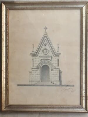 Architettura Funeraria: Sepolcreto Italiano. Disegno A China Di Raffaele Ojetti