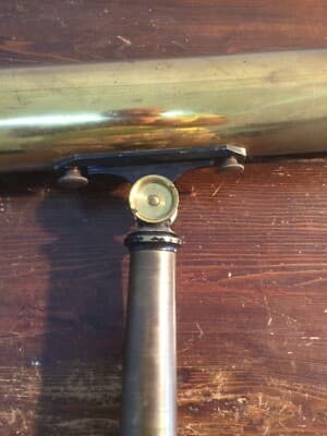 Ottica   Antico Cannocchiale   J.F. Hunt   Hull   Ottone E Ferro   Firmato