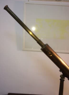 Ottica   Antico Cannocchiale   J.F. Hunt   Hull   Ottone E Ferro   Firmato