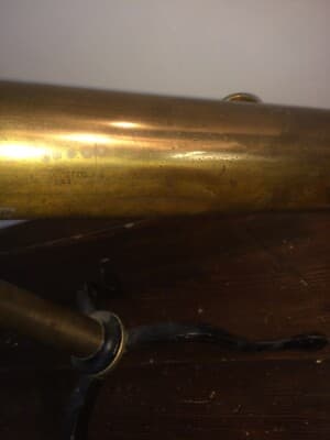 Ottica   Antico Cannocchiale   J.F. Hunt   Hull   Ottone E Ferro   Firmato