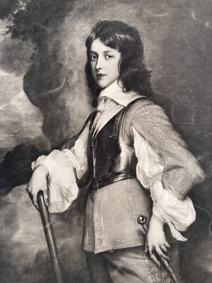 Antico Ritratto Della Nobiltà: Principe William II, Artista Antony Van Dyck, XIX Secolo