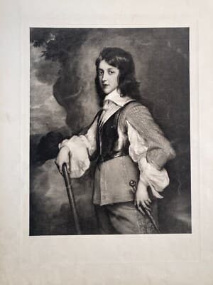 Antico Ritratto Della Nobiltà: Principe William II, Artista Antony Van Dyck, XIX Secolo