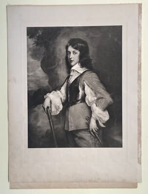 Antico Ritratto Della Nobiltà: Principe William II, Artista Antony Van Dyck, XIX Secolo