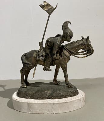 Militaria: Cavalleggero (soldato A Cavallo), Scultura Da Collezione GTB