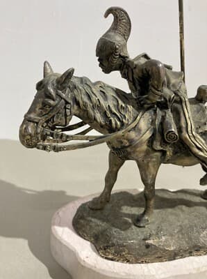 Militaria: Cavalleggero (soldato A Cavallo), Scultura Da Collezione GTB