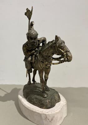 Militaria: Cavalleggero (soldato A Cavallo), Scultura Da Collezione GTB