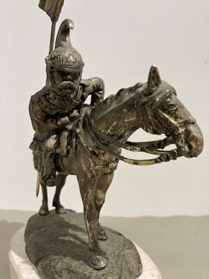 Militaria: Cavalleggero (soldato A Cavallo), Scultura Da Collezione GTB