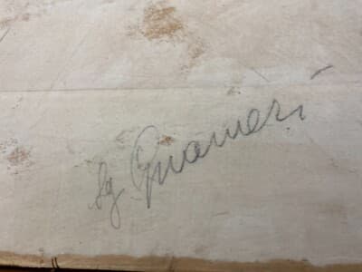 Mario Busini: Paesaggio Lacustre, Dipinto A Olio Su Compensato, 1941