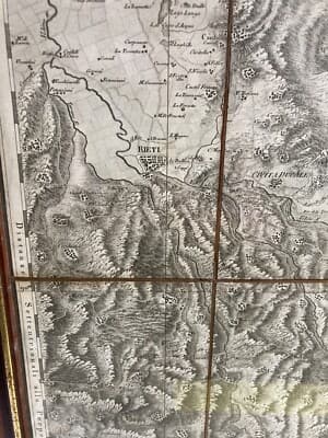 Antica Cartografia Abruzzo: L'Aquila, Rieti, Avezzano, Lago Fucino. Rizzi Zannoni