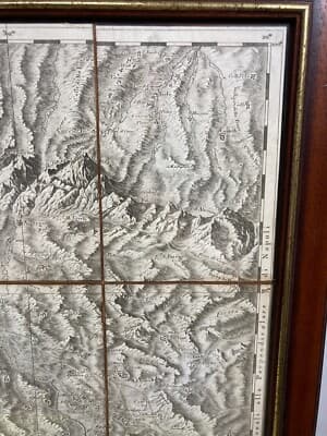 Antica Cartografia Abruzzo: L'Aquila, Rieti, Avezzano, Lago Fucino. Rizzi Zannoni