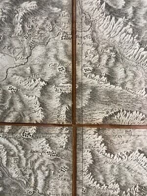 Antica Cartografia Abruzzo: L'Aquila, Rieti, Avezzano, Lago Fucino. Rizzi Zannoni