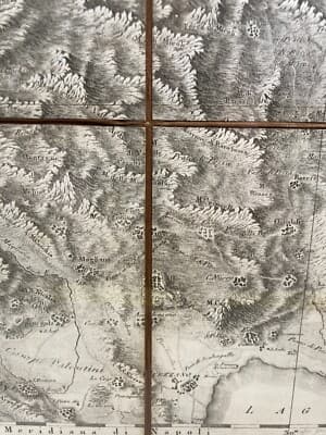 Antica Cartografia Abruzzo: L'Aquila, Rieti, Avezzano, Lago Fucino. Rizzi Zannoni