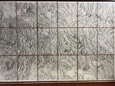 Antica Cartografia Abruzzo: L'Aquila, Rieti, Avezzano, Lago Fucino. Rizzi Zannoni