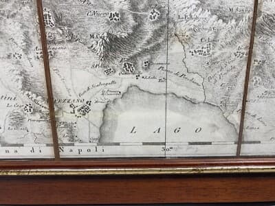 Antica Cartografia Abruzzo: L'Aquila, Rieti, Avezzano, Lago Fucino. Rizzi Zannoni