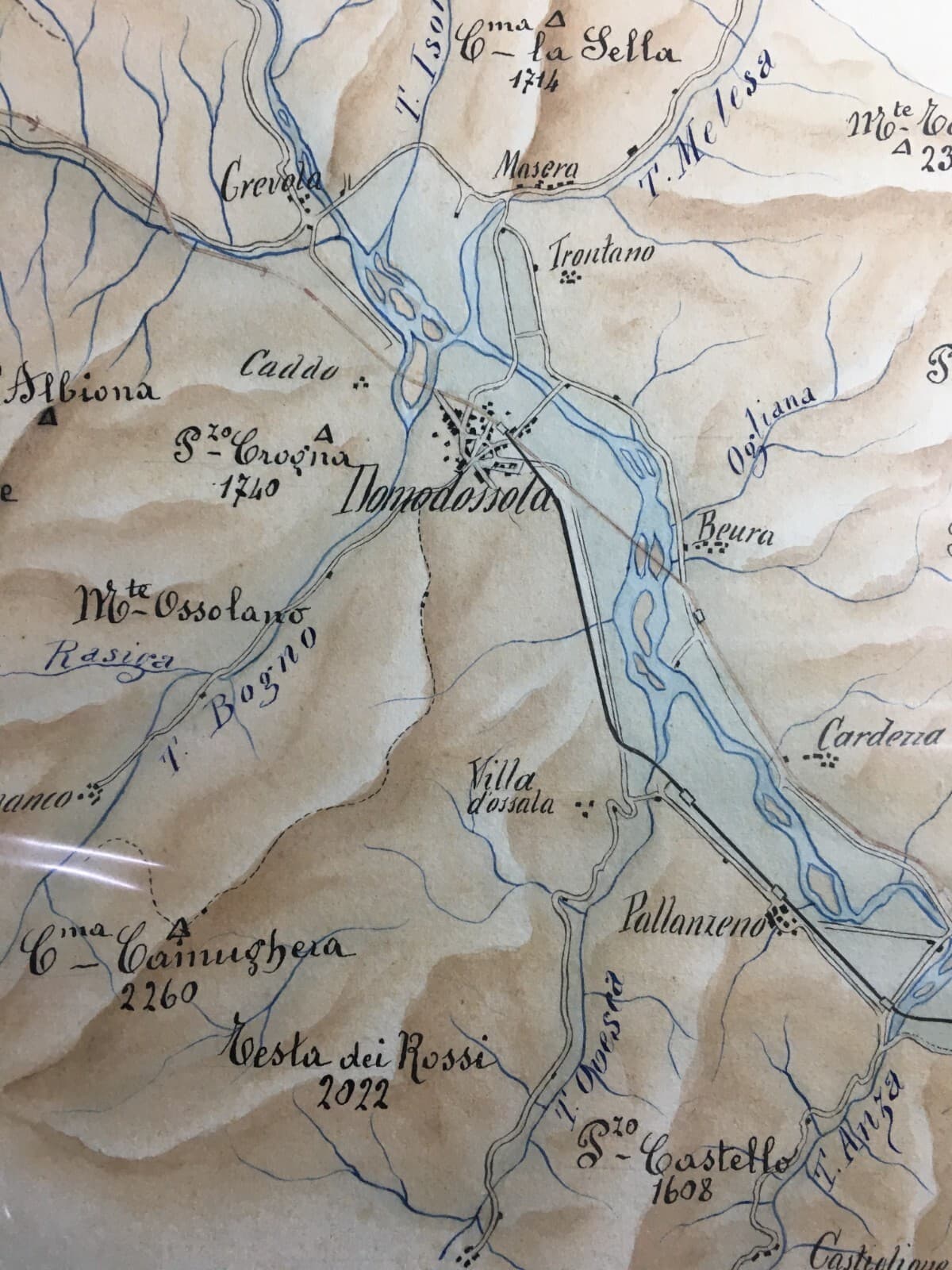 Valico Del Sempione: Mappa Topografica E Cartografica (1906)