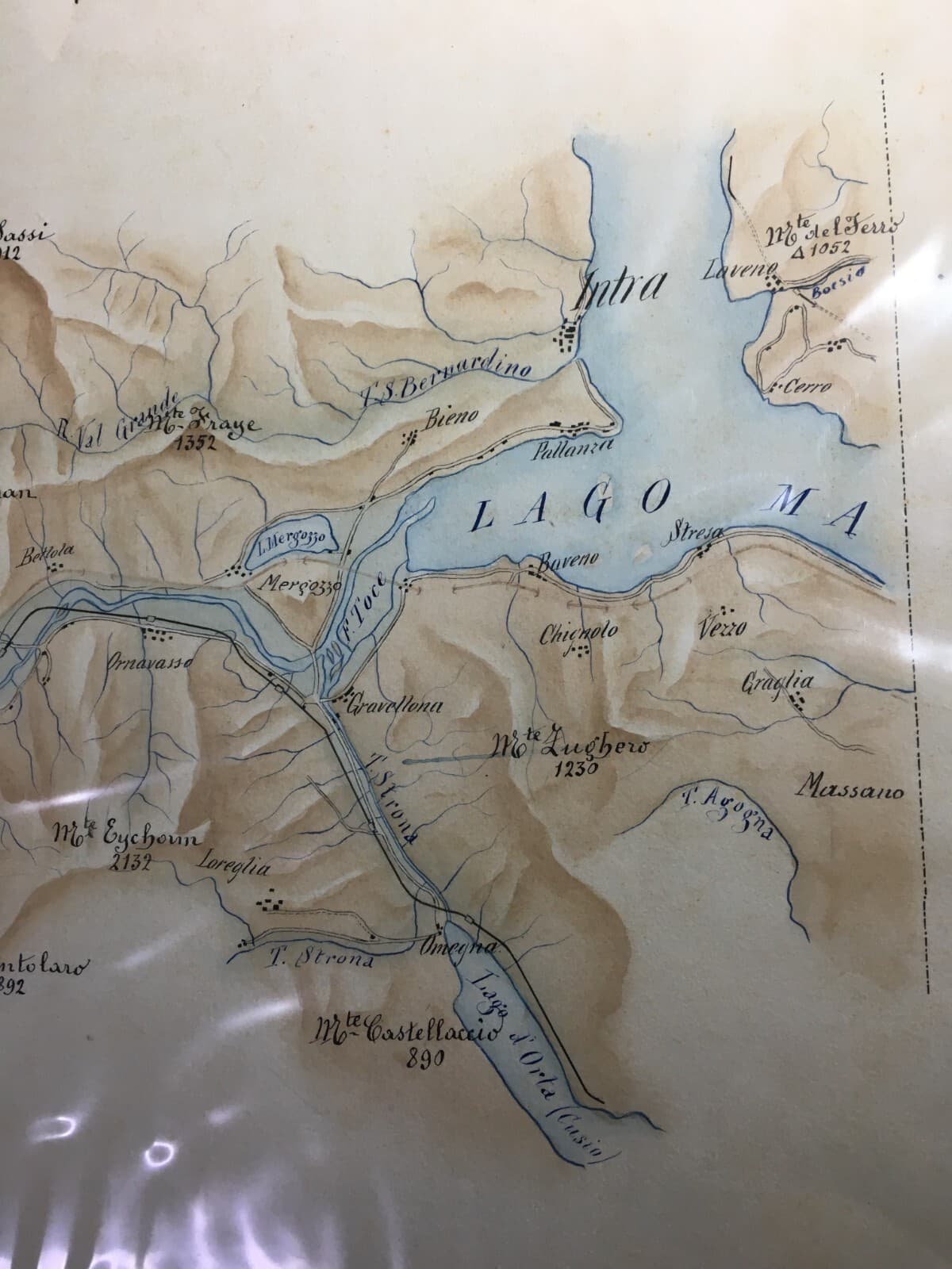 Valico Del Sempione: Mappa Topografica E Cartografica (1906)