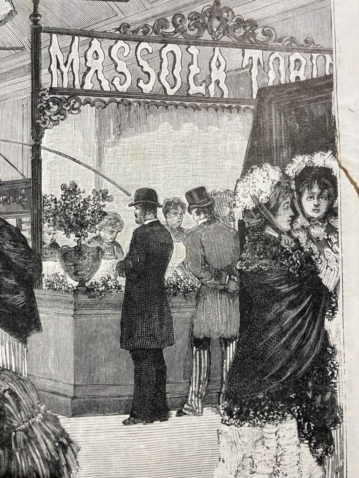 Milano: Esposizione 1881, Ditta Massola, Torino. Galleria Del Lavoro, Xilografia Di Foli.