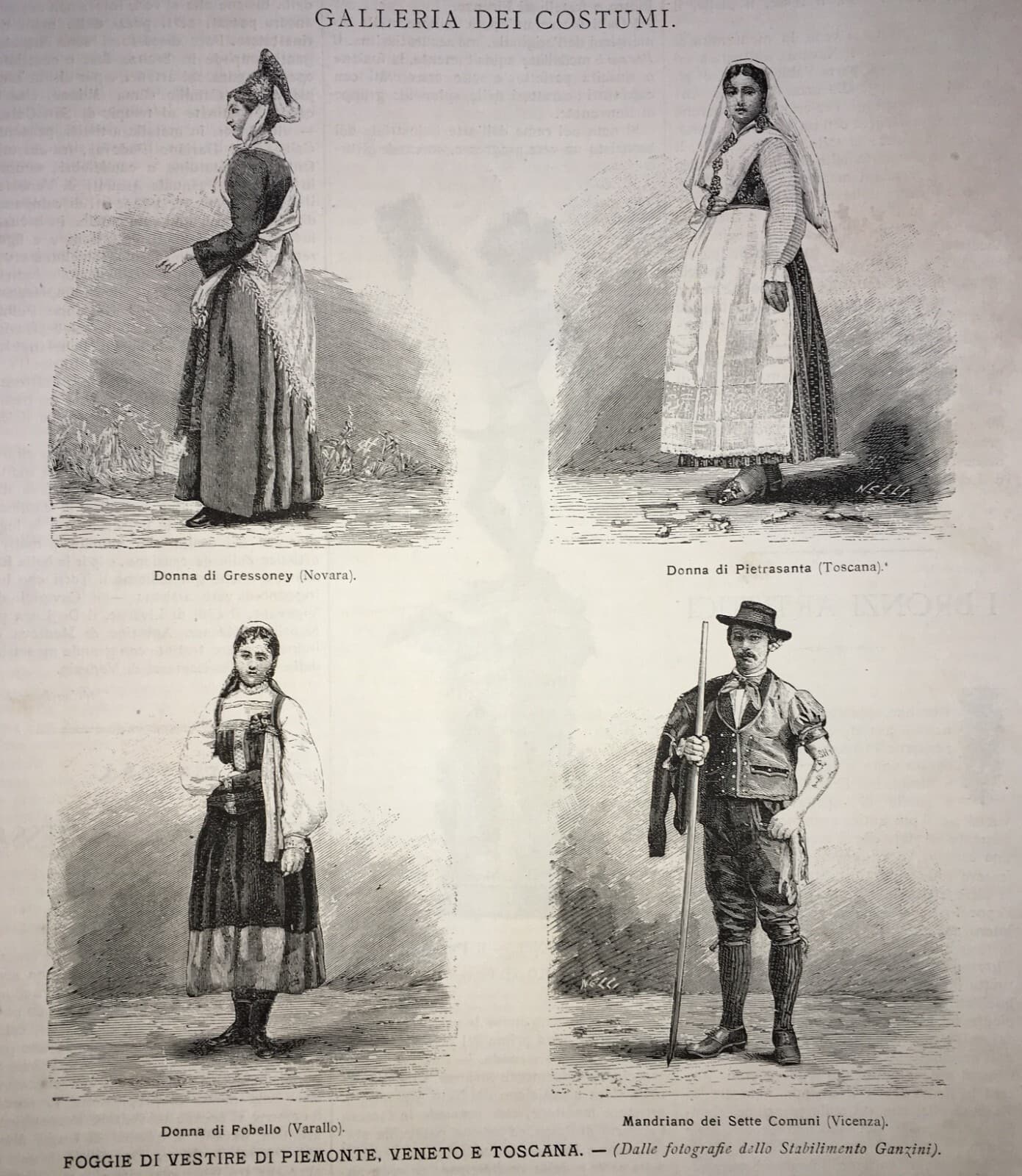 Arte, Folklore E Costumi Regionali: Gressoney, Pietrasanta, Fobello E Sette Comuni, 1881
