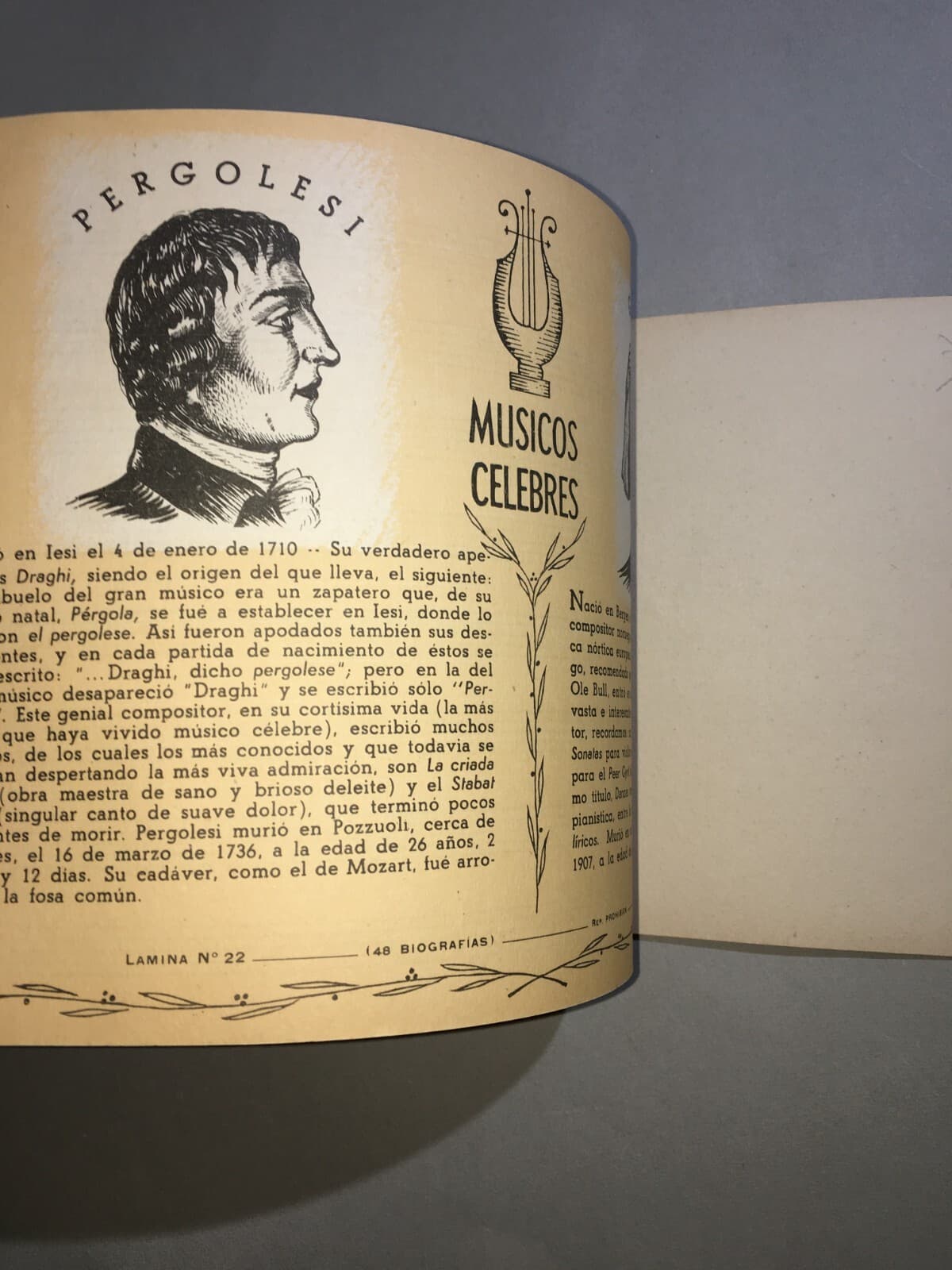 Istonio: Quaderno Musicale d'Epoca Con Ritratti Di Musicisti