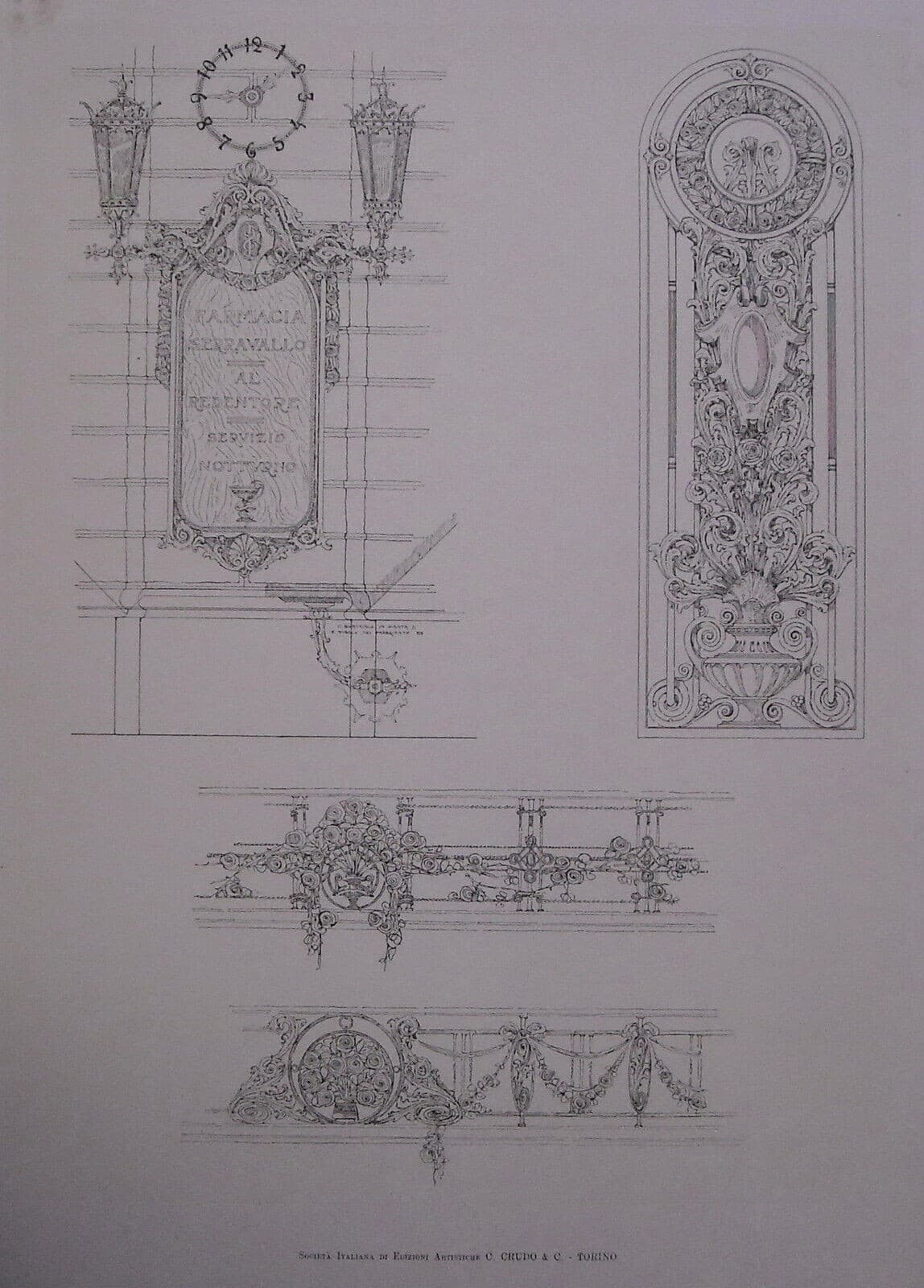 Arte, Architettura, Artigianato: Ferro Battuto. Antica Insegna Farmacia Serravallo