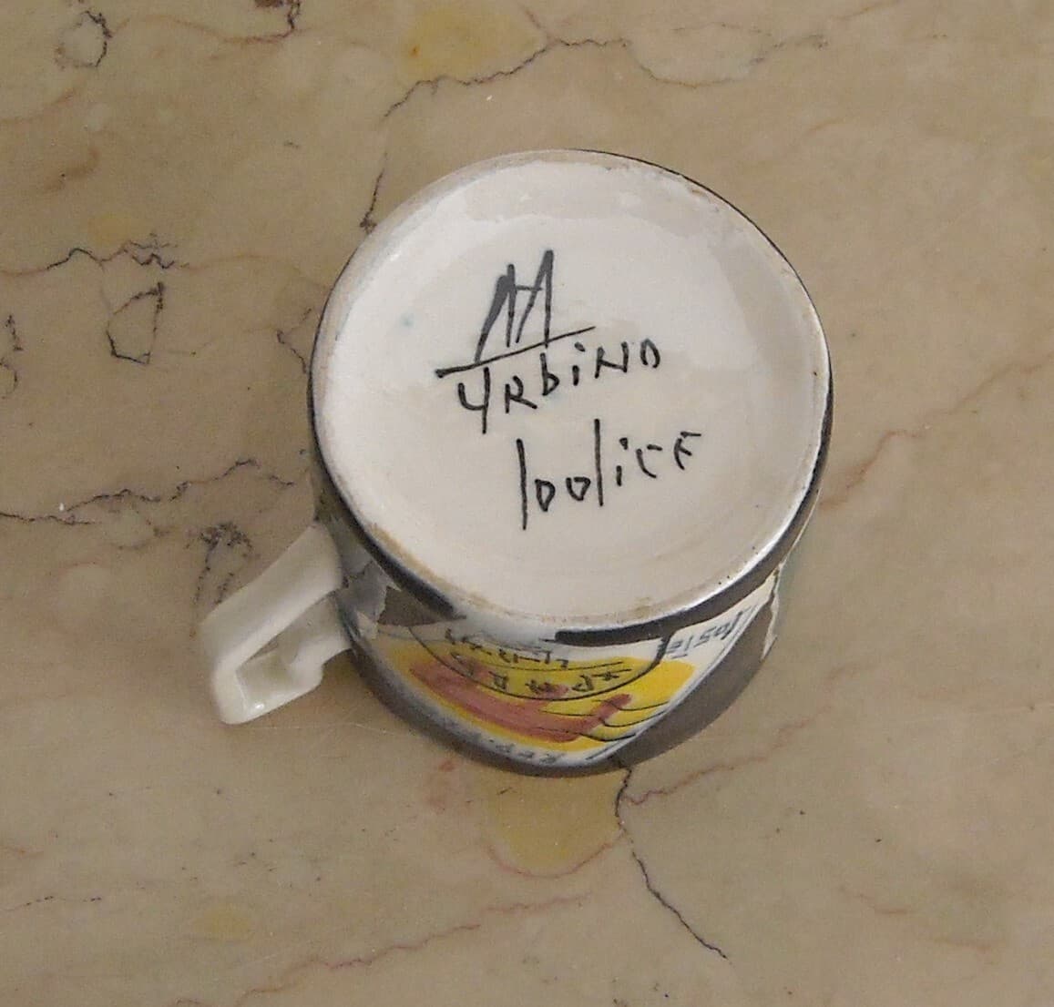 Filatelia, Francobolli, Artistica Ceramica Urbino Piergiovanni Iodice: Rara Tazza