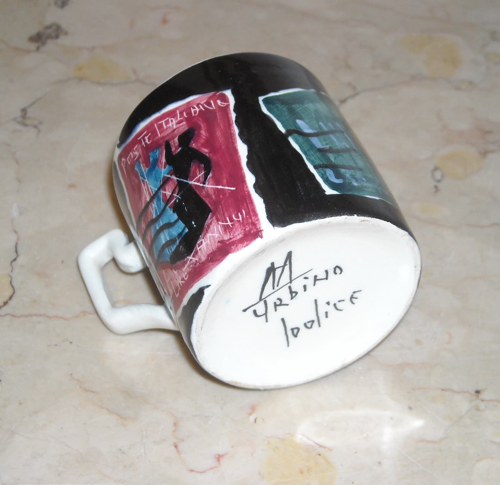 Filatelia, Francobolli, Artistica Ceramica Urbino Piergiovanni Iodice: Rara Tazza