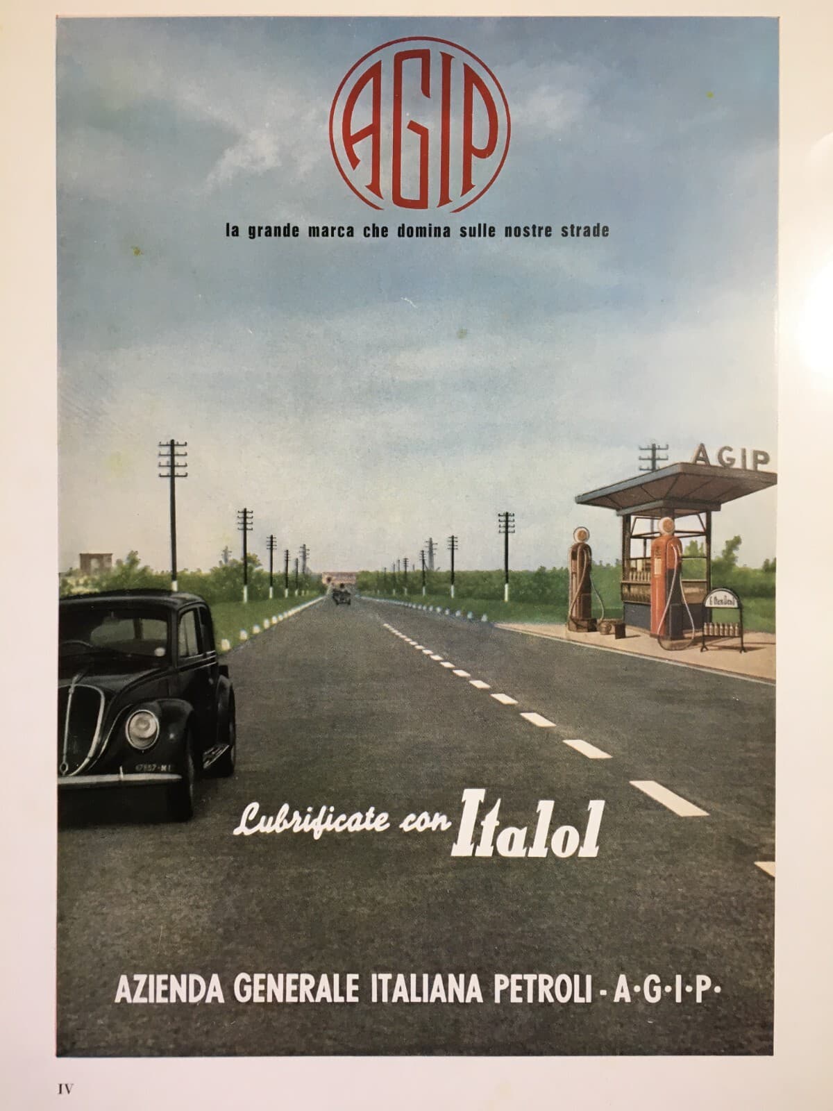 Motori, Alfa Romeo, Carburanti Agip, Lubrificanti Italol: Pubblicità d'Epoca