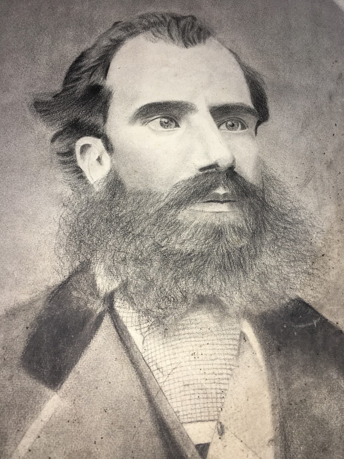 Ritratto d'Epoca Di Domenico Roncaglia, Opera Originale Firmata E Datata 1888