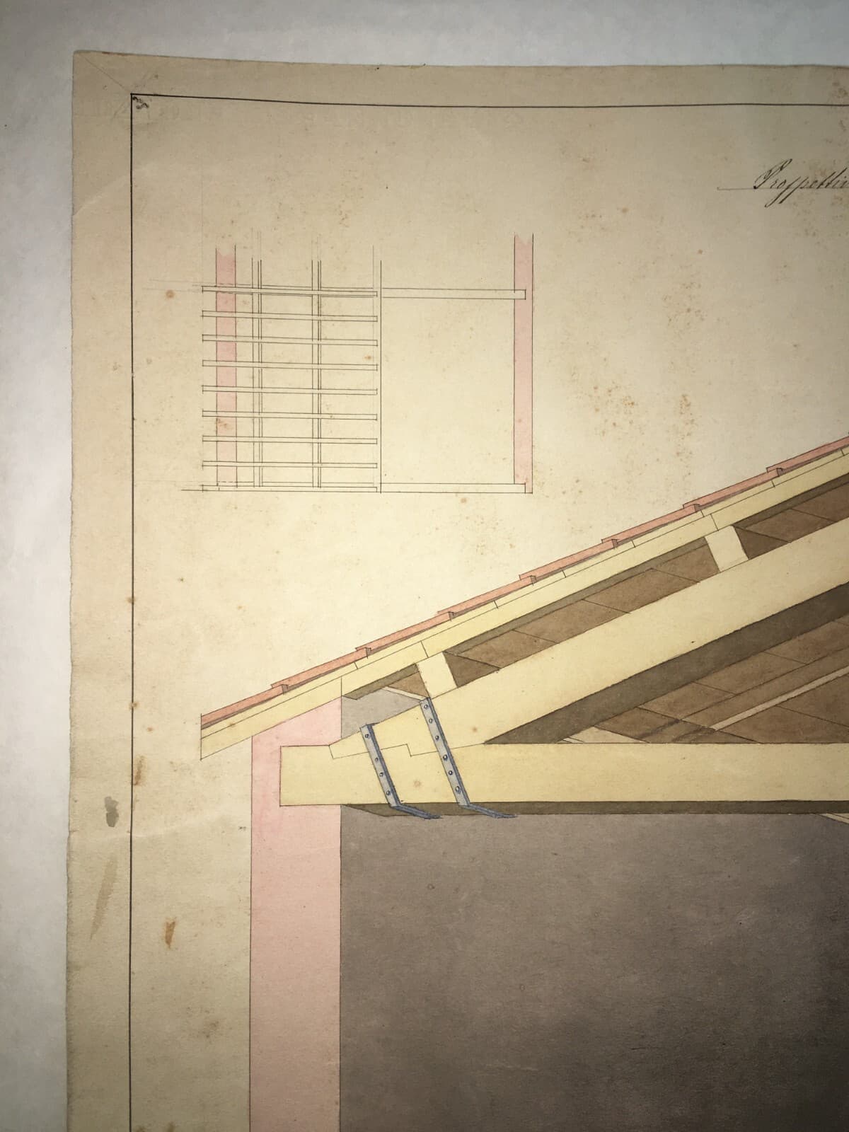 Arte, Architettura E Ingegneria: Antico Disegno Architettonico In Prospettiva Cavaliera