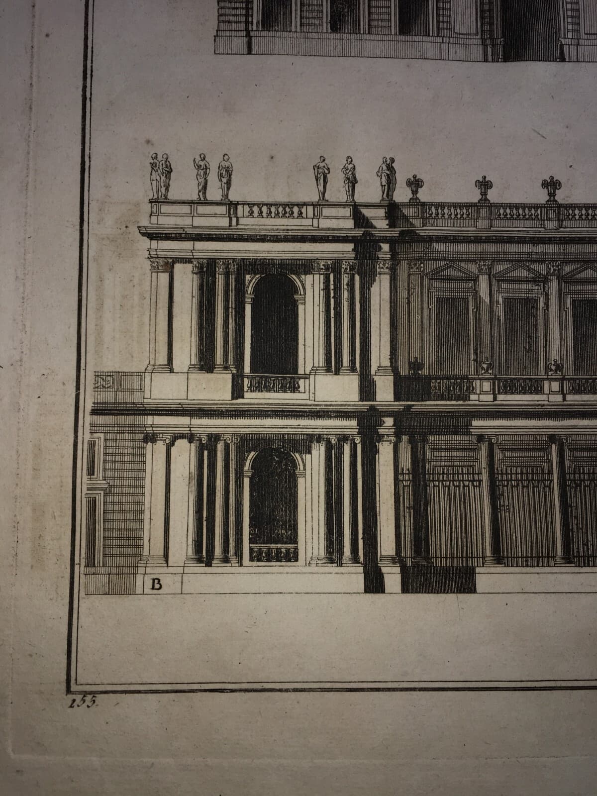 Architettura: Antica Prospettiva Di Un Grand Hotel Di Jacques Francois Blondel, Incisione Guidotti