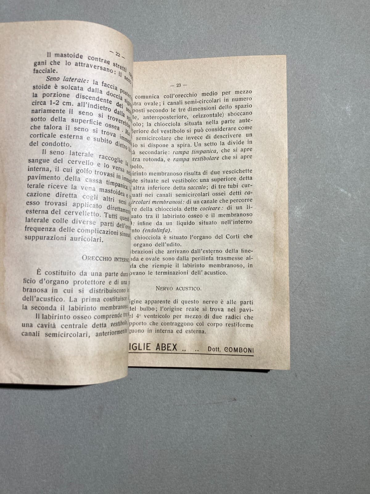 Medicina: Otorinolaringoiatria, Malattie Dell'Orecchio, 1913