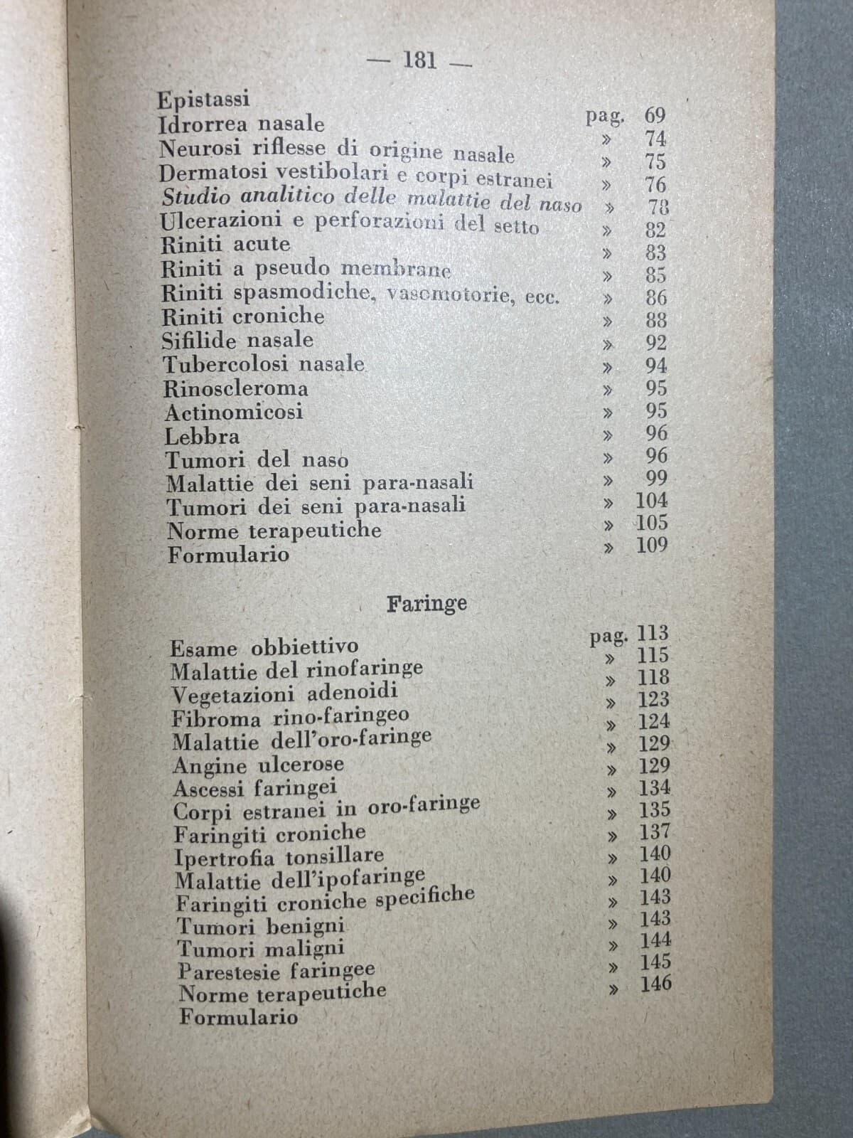 Medicina: Otorinolaringoiatria (naso, Faringe, Laringe, Otiti, Faringiti). Sanvenero Rosselli, 1930