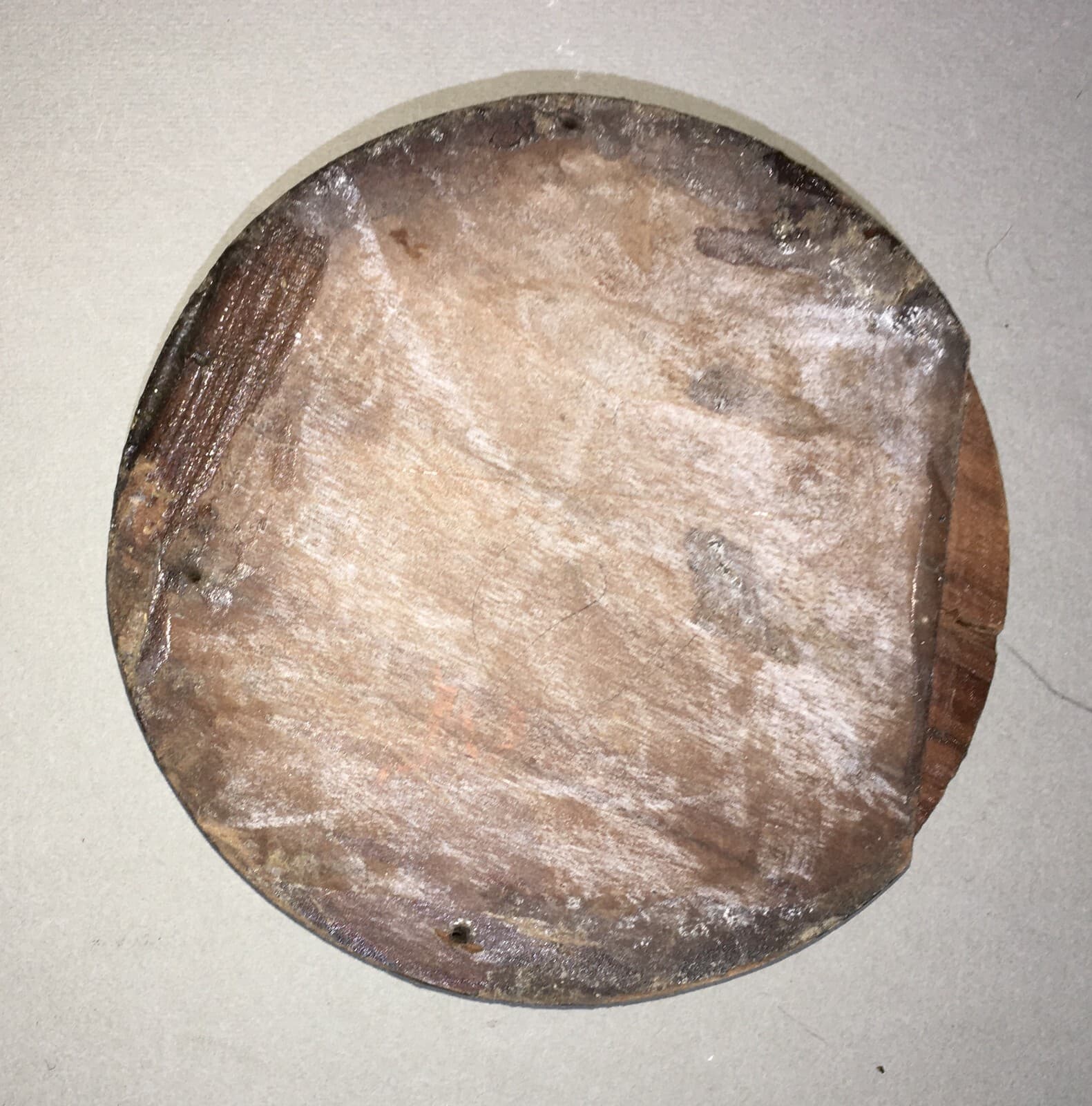 Antico Legno Intagliato   Testino Femminile   Decorativa Applicazione d'Epoca