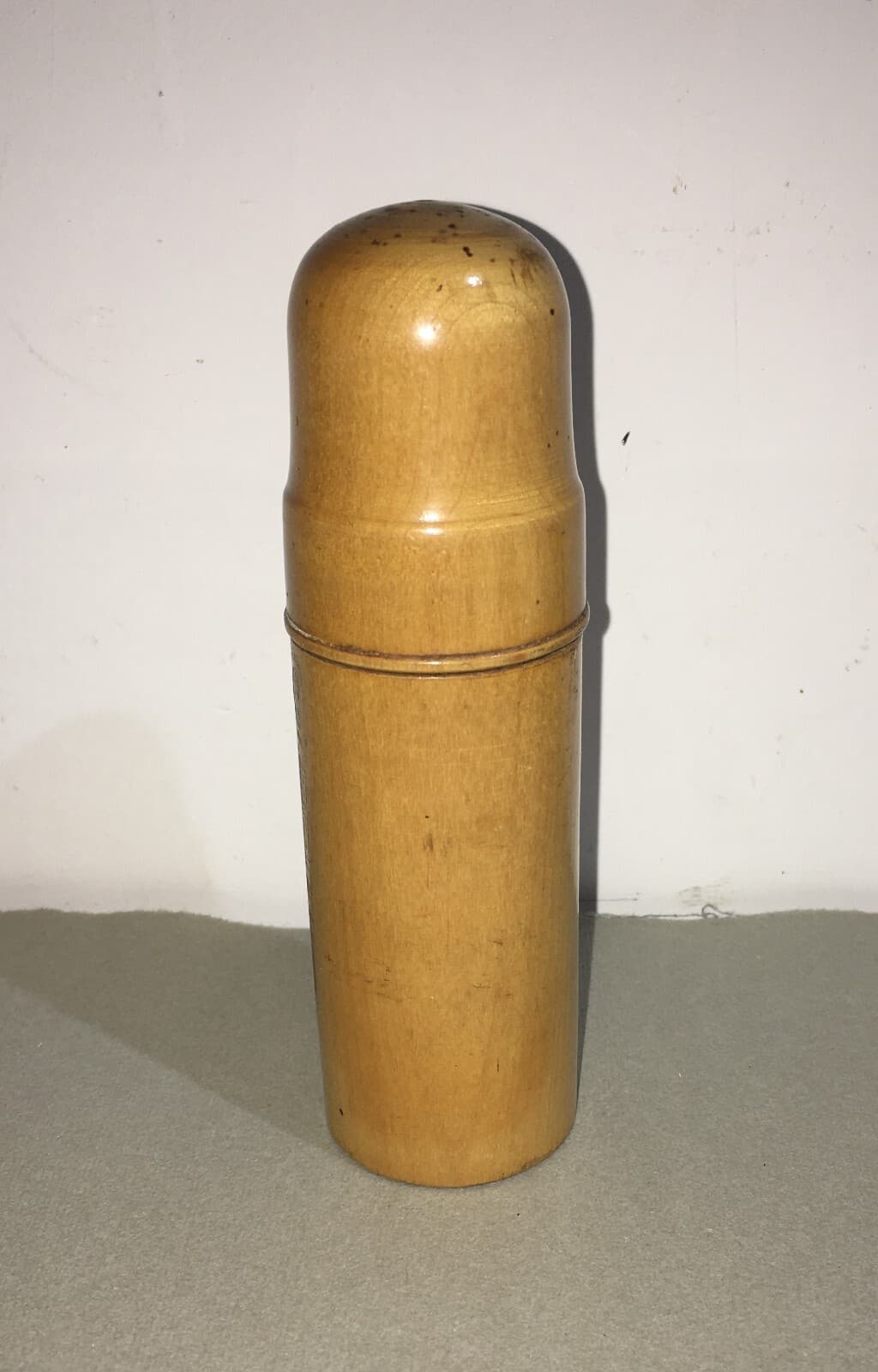 Farmacia: Antico Astuccio Per Medicinali In Legno Tornito (20 Grammi)