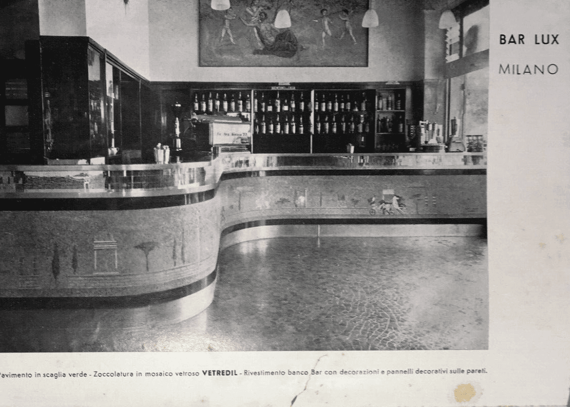 Arte Musiva E Mosaici: De Min & C. Milano, Bar Lux. Volantino Pubblicitario Anni '30