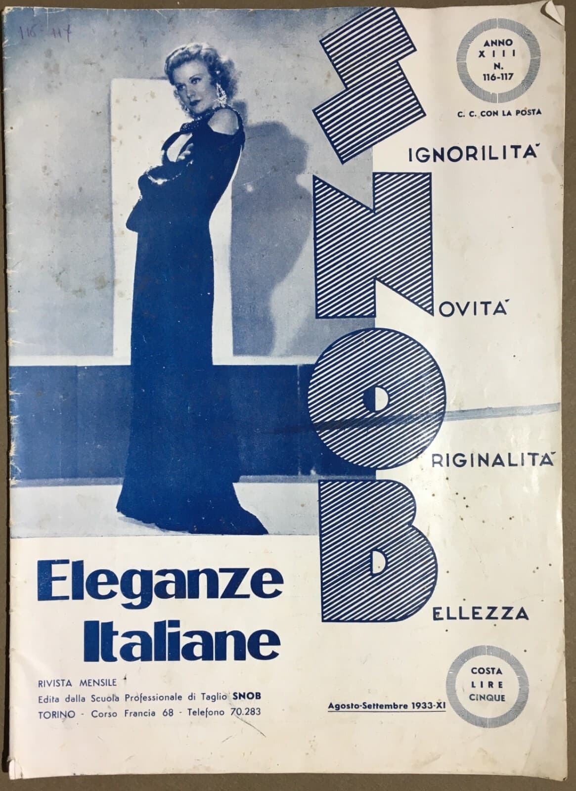 Moda, Eleganza, Abbigliamento, Sartoria, Tessuti: Rivista Snob Pubblicitaria, 1933